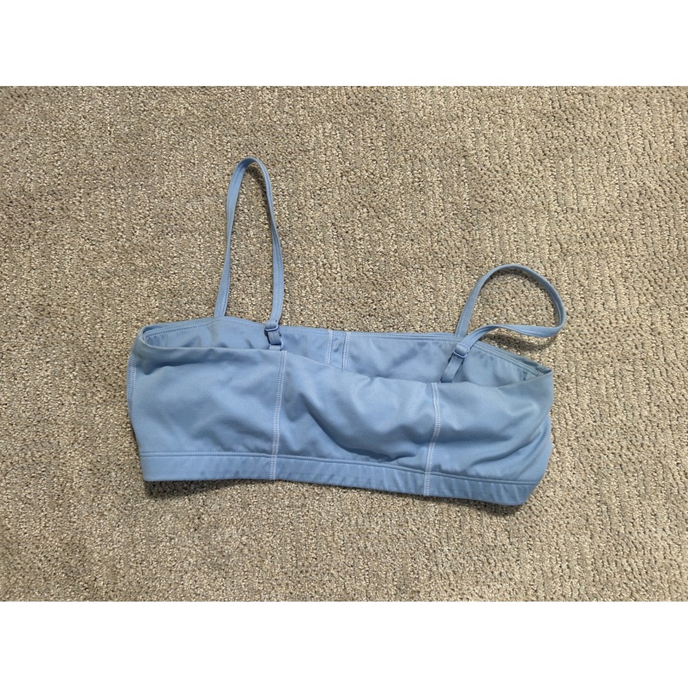 Gymshark Bandeau Sports Bra‎ Light Blue Adjustable Straps B2A2J Womens Large - Picture 2 of 4